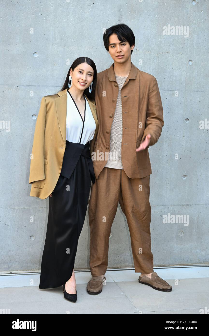 Milano, Italia. 17 giugno 2024. Moda maschile, Primavera Estate 2025.- sfilata di moda Giorgio Armani - arrivi nella foto: Katayose Ryota credito: Agenzia fotografica indipendente/Alamy Live News Foto Stock