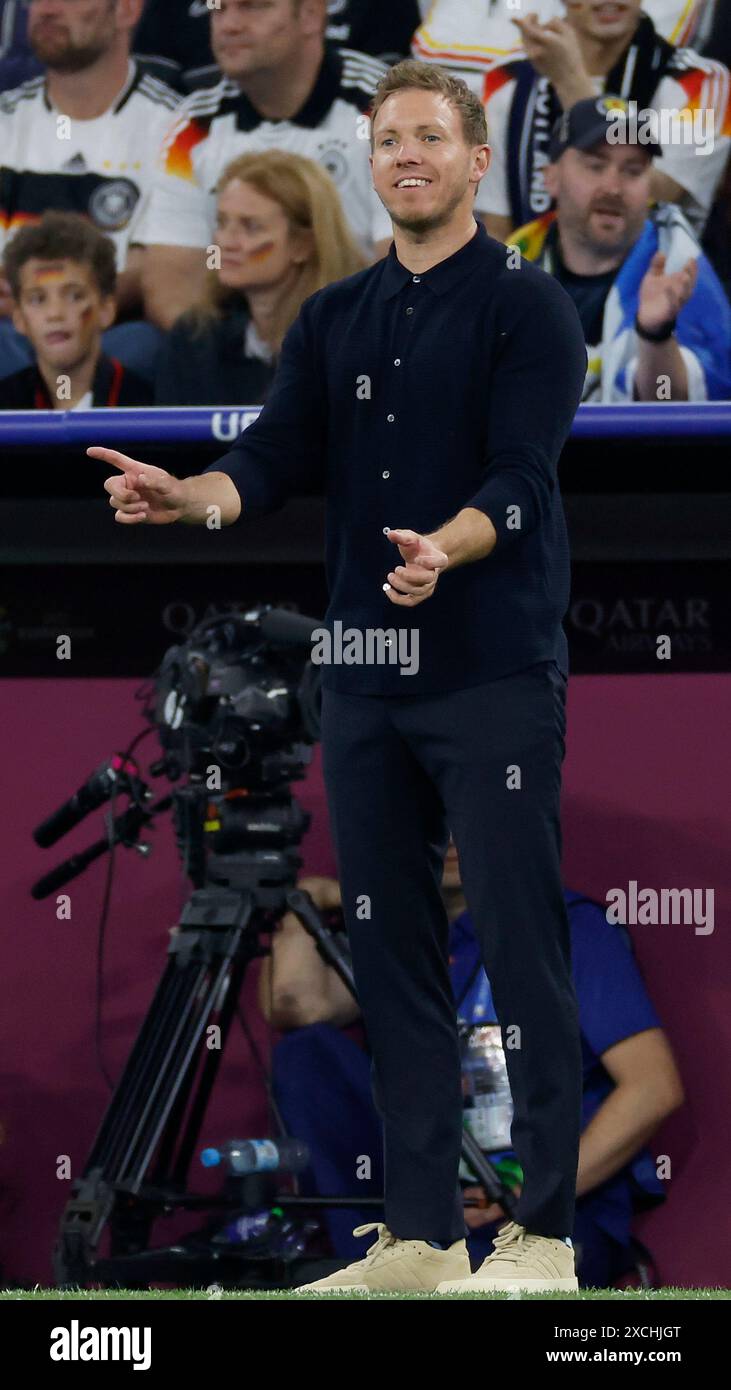 14.06.2024, GER, Monaco, calcio, Campionato europeo 2024, Germania vs Scozia, 14.06.2024, GER, Monaco di Baviera, Monaco di Baviera Football Arena, Coach, Julian Nagelsmann (Germania), crediti: HMB Media/Heiko Becker/Alamy Live News Foto Stock