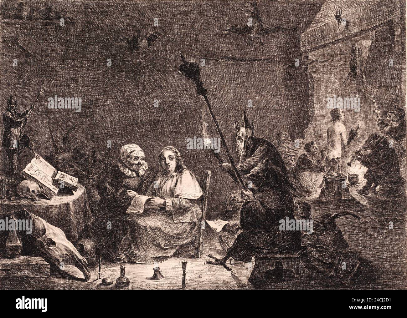 Partenza per il Barone Dominique Vivant Denon di sabato nel XVIII secolo Foto Stock