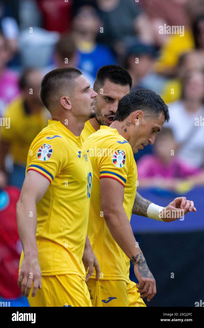 Tor zum 2:0 durch Razvan Gabriel Marin (Rumaenien, #18), GER, Rumaenien vs. Ucraina, Fussball Europameisterschaft, UEFA EURO 2024, GRUPPO E, 1. Spieltag, 17.06.2024, foto: Eibner-Pressefoto/Sascha Walther credito: Eibner-Pressefoto/Alamy Live News Foto Stock