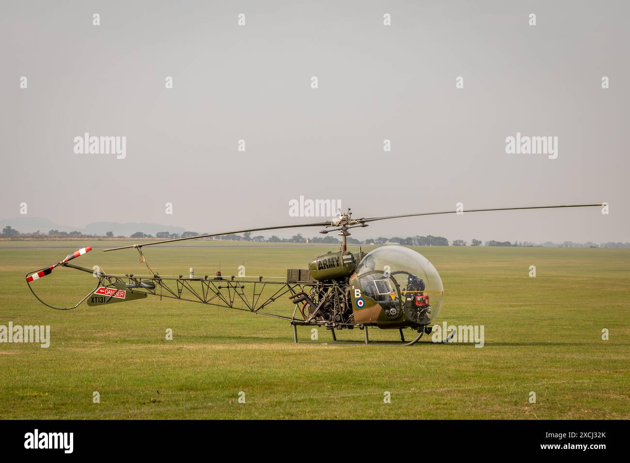 Agusta Sioux AH1 "XT131", Duxford Airfield, Cambridgeshire, Regno Unito Foto Stock