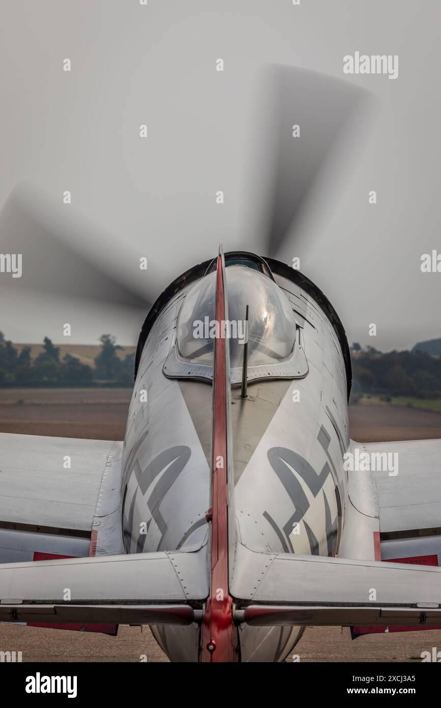 Republic P-47D Thunderbolt '549192/F4-J', Duxford Airfield, Cambridgeshire, Regno Unito Foto Stock