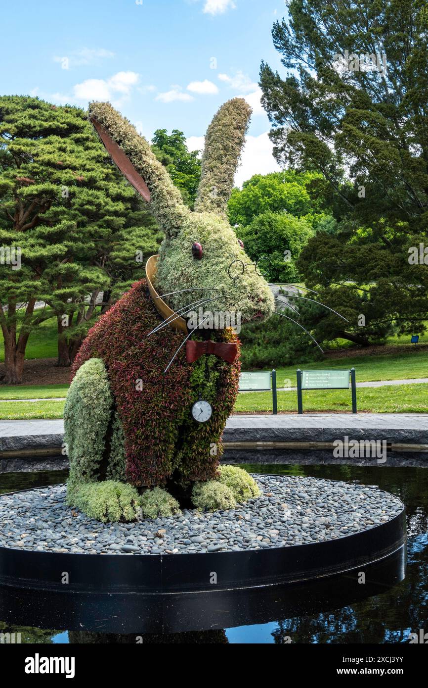 Il New York Botanical Garden, situato nel Bronx, è un museo vivente, un'istituzione educativa e un'attrazione culturale iconica, Stati Uniti 2024 Foto Stock