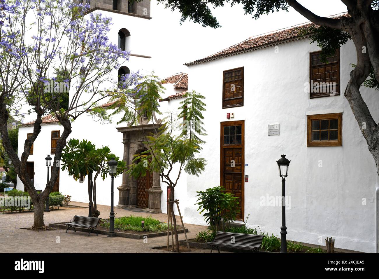 Icod de los Vinos, chiesa di San Marcos. Tenerife, provincia di Santa Cruz de Tenerife, Isole Canarie, Spagna. Foto Stock
