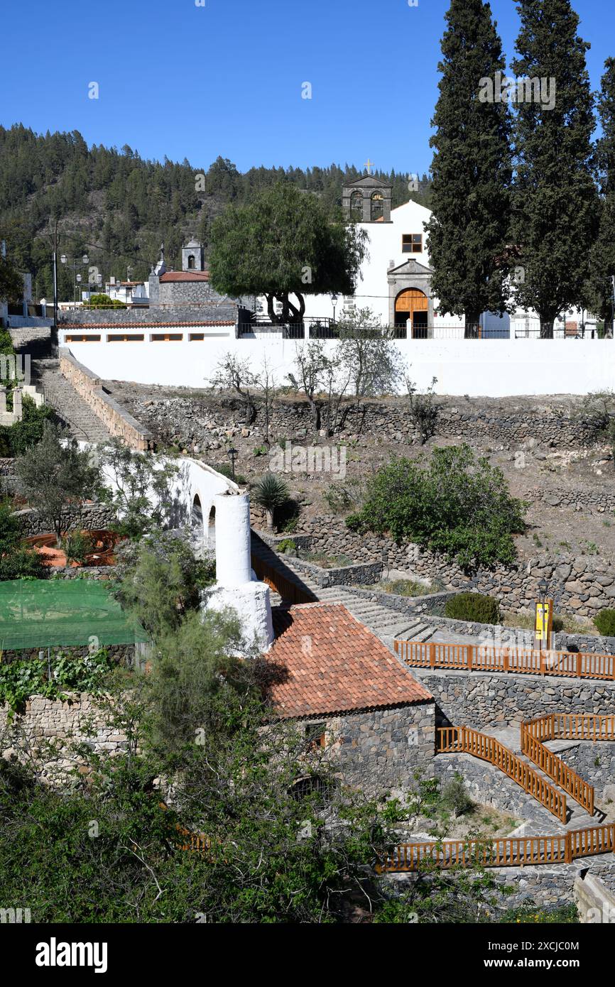 Vilaflor de Chasna, mulino ad acqua. Tenerife, provincia di Santa Cruz de Tenerife, Isole Canarie, Spagna. Foto Stock