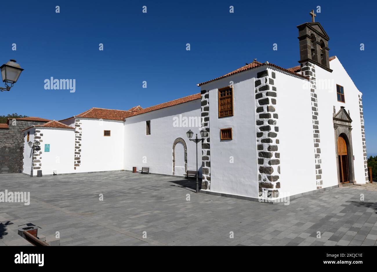 Vilaflor de Chasna, chiesa di San Pedro Apostol (XVI-XVII secolo). Tenerife, provincia di Santa Cruz de Tenerife, Isole Canarie, Spagna. Foto Stock