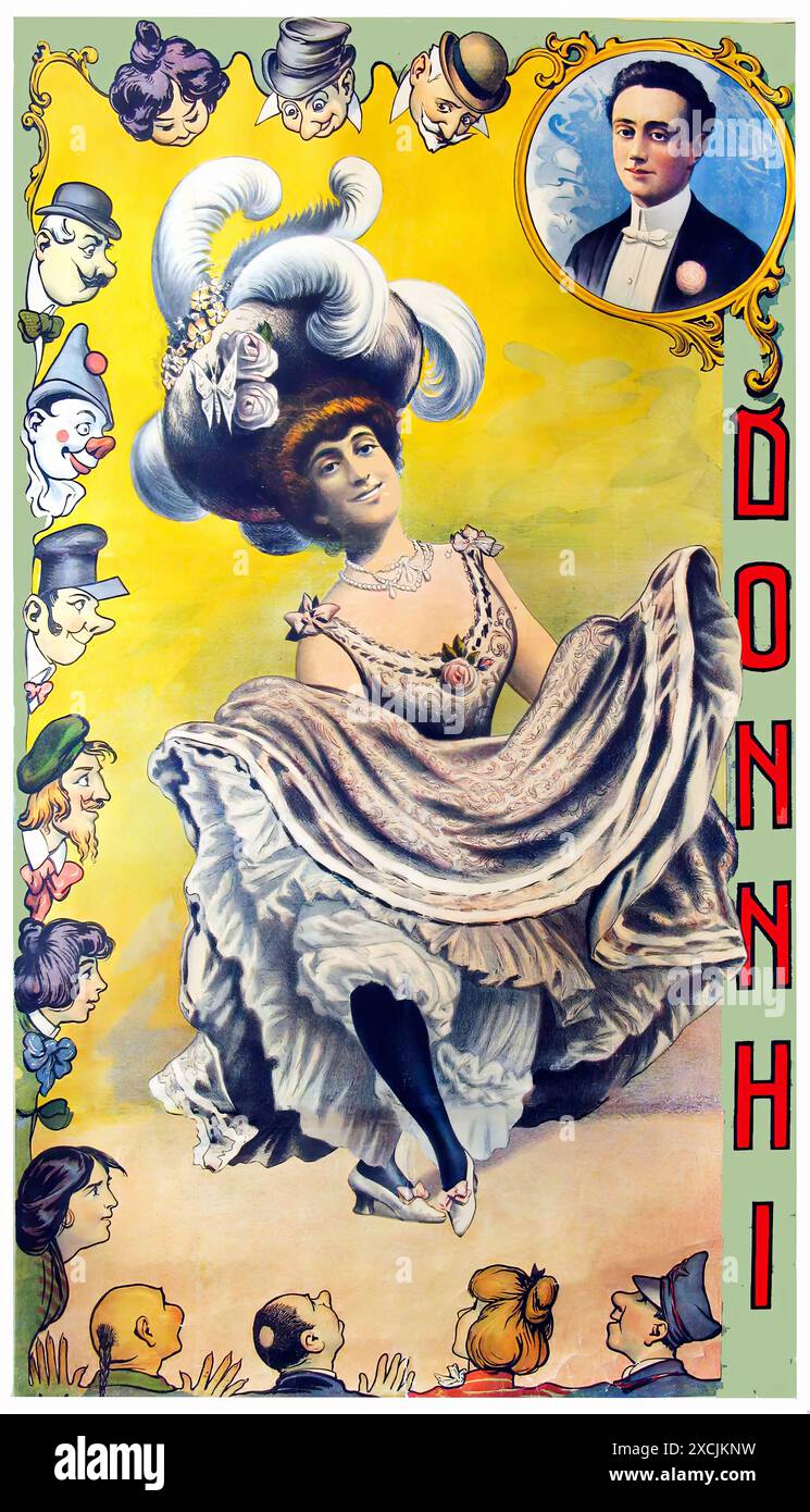 Donnhi, 1900 anni - Poster con stampa d'epoca Foto Stock