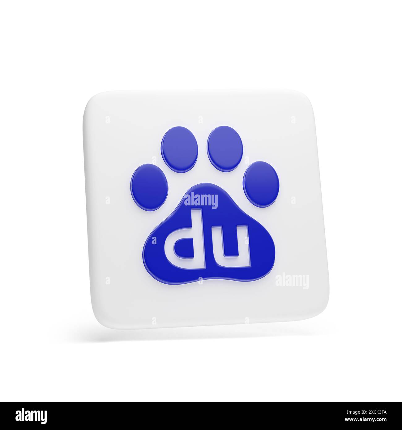 Logo Baidu isolato su sfondo bianco. illustrazione 3d. Foto Stock