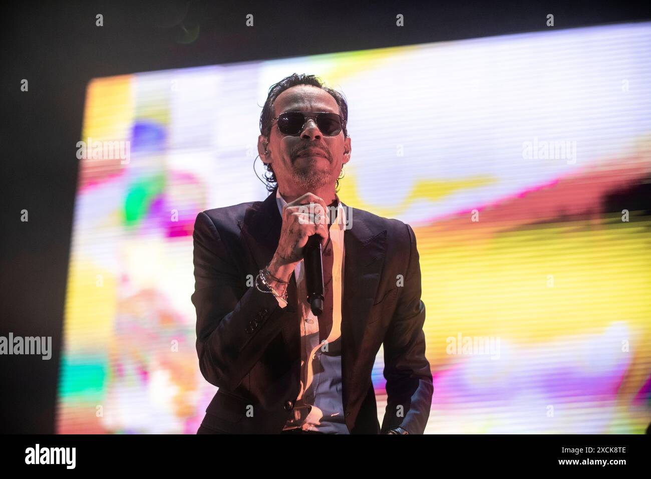 Marc Anthony si esibisce al Palau Sant Jordi, Barcellona 13 giugno 2024. Fotografo: ALE Espaliat Foto Stock