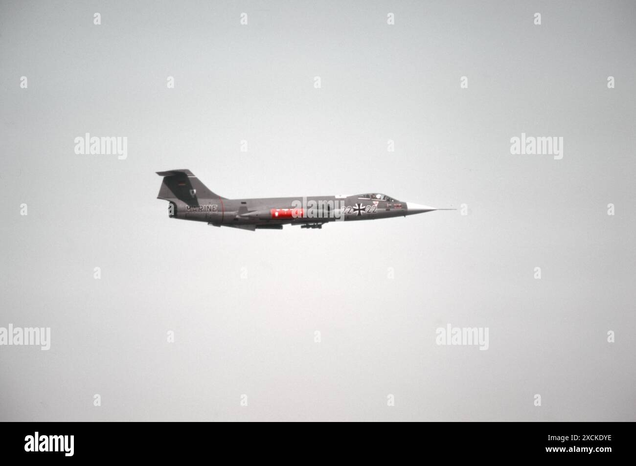 Lockheed F-104G Starfighter Federal German Navy - Bundeswehr Bundesmarine Lockheed - F 104G Starfighter - 22+22 Foto Stock