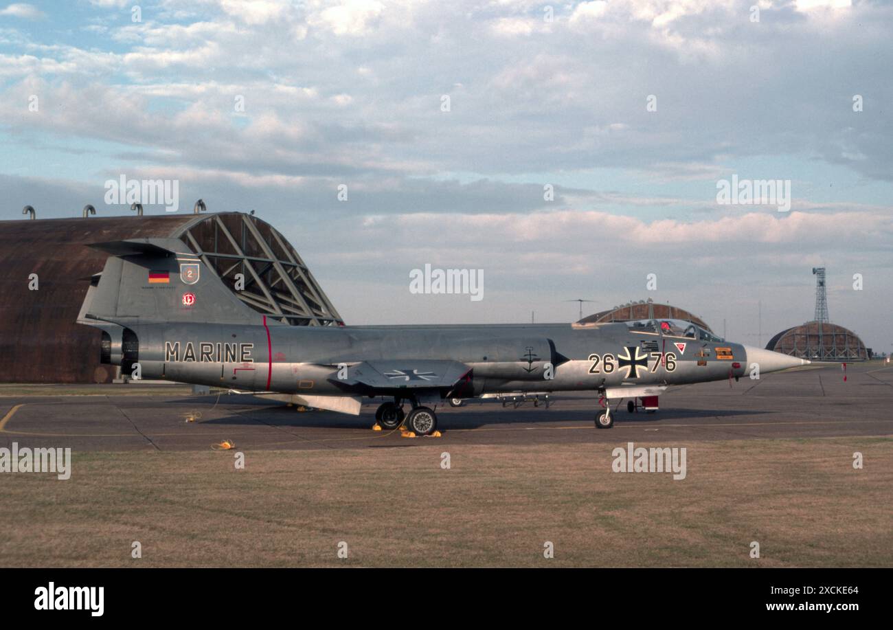 Lockheed F-104G Starfighter Federal German Navy - Bundeswehr Bundesmarine Lockheed - F 104G Starfighter - 26+76 Foto Stock