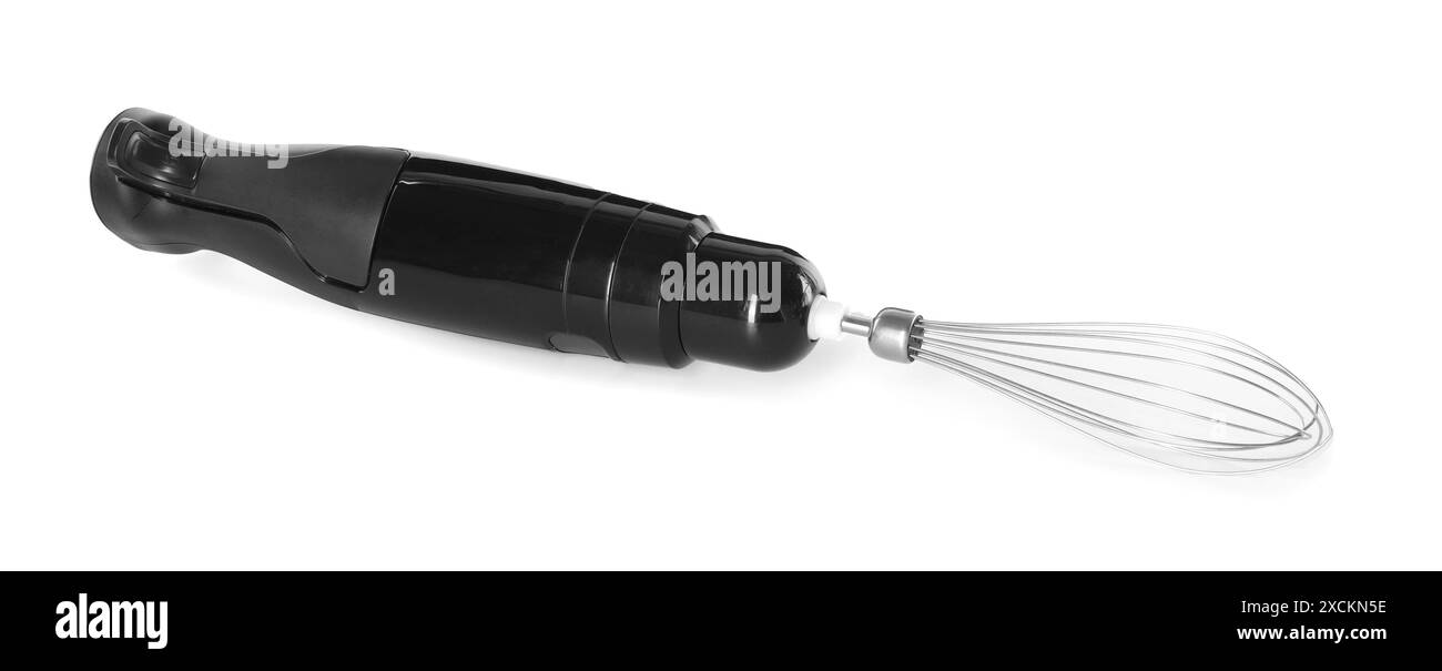 Kit frullatore a immersione. Frusta isolata su bianco Foto Stock