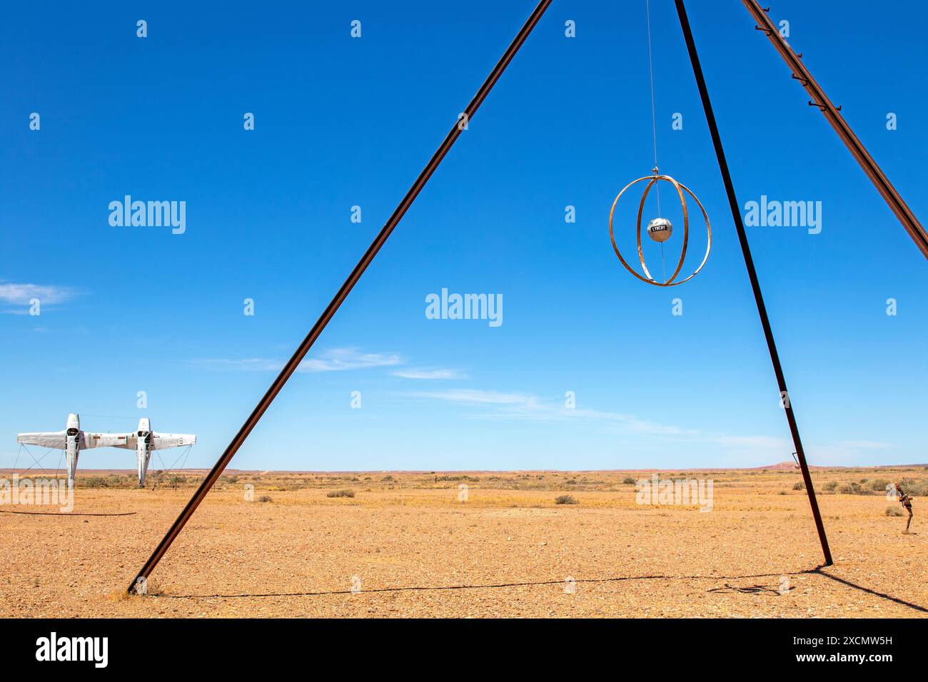 Parco delle sculture di Mutonia lungo la pista di Oodnadatta Foto Stock