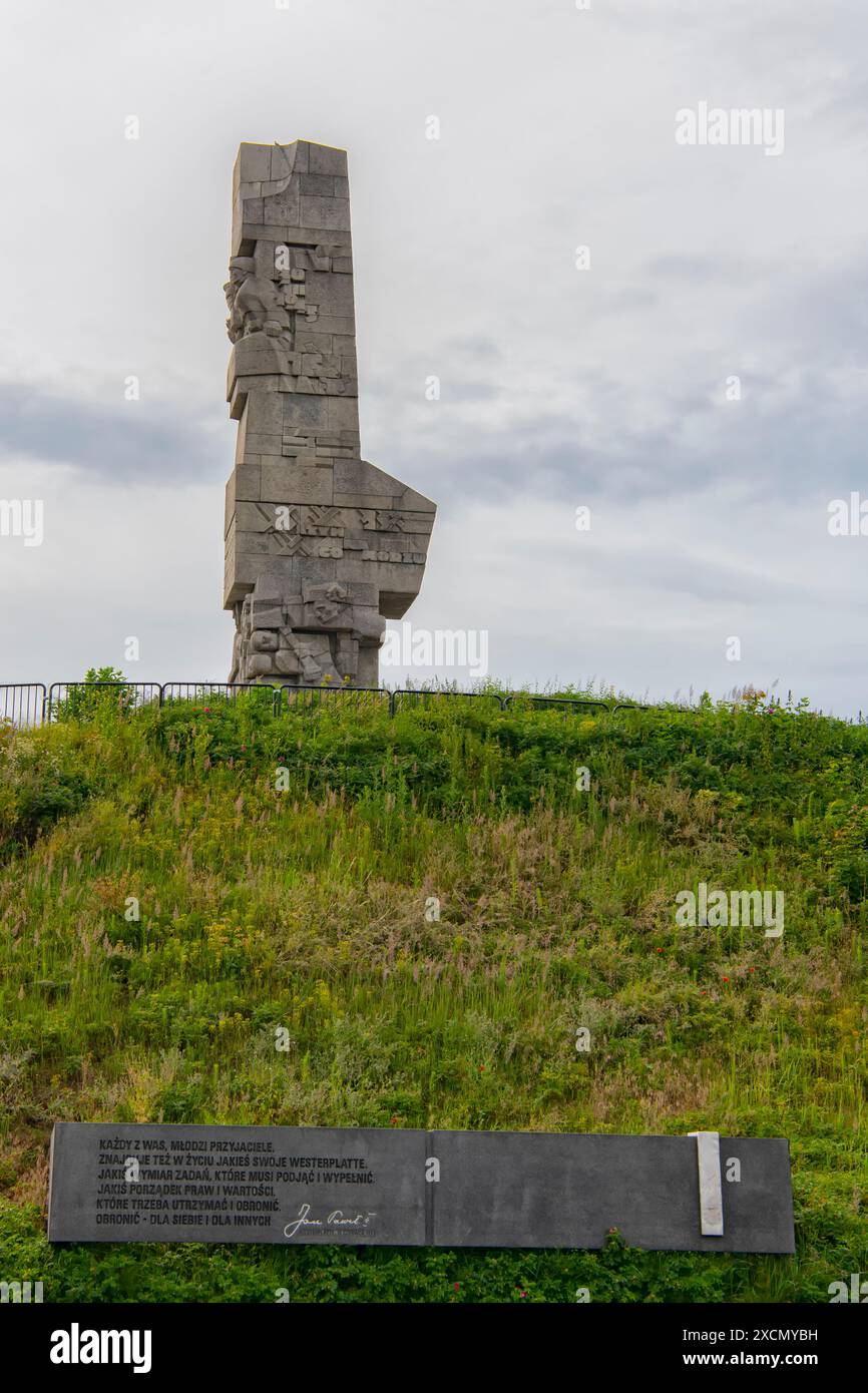 Memoriale di Westerplatte a Danzica, Polonia Foto Stock