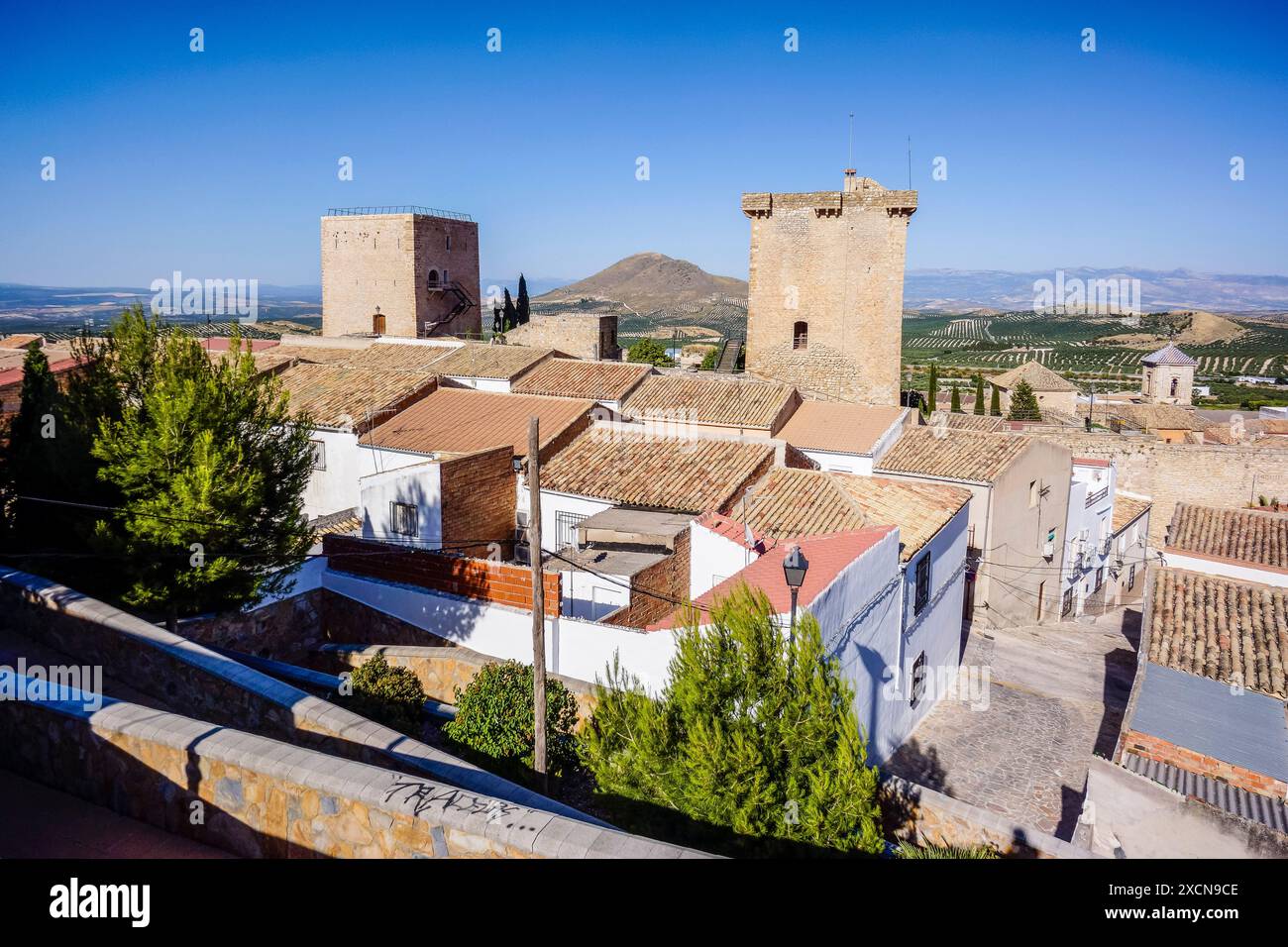 Castello di Jódar, periodo iberico, Jódar, regione della Sierra Mágina, Jaen, Andalusia, Spagna Foto Stock