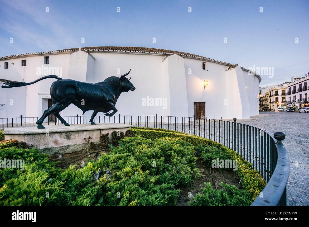 Plaza de Toros de Ronda, quartiere della corrida, proprietà della Real Maestranza de Caballería de Ronda, Ronda, provincia di MálagaAndalucia, Spagna Foto Stock