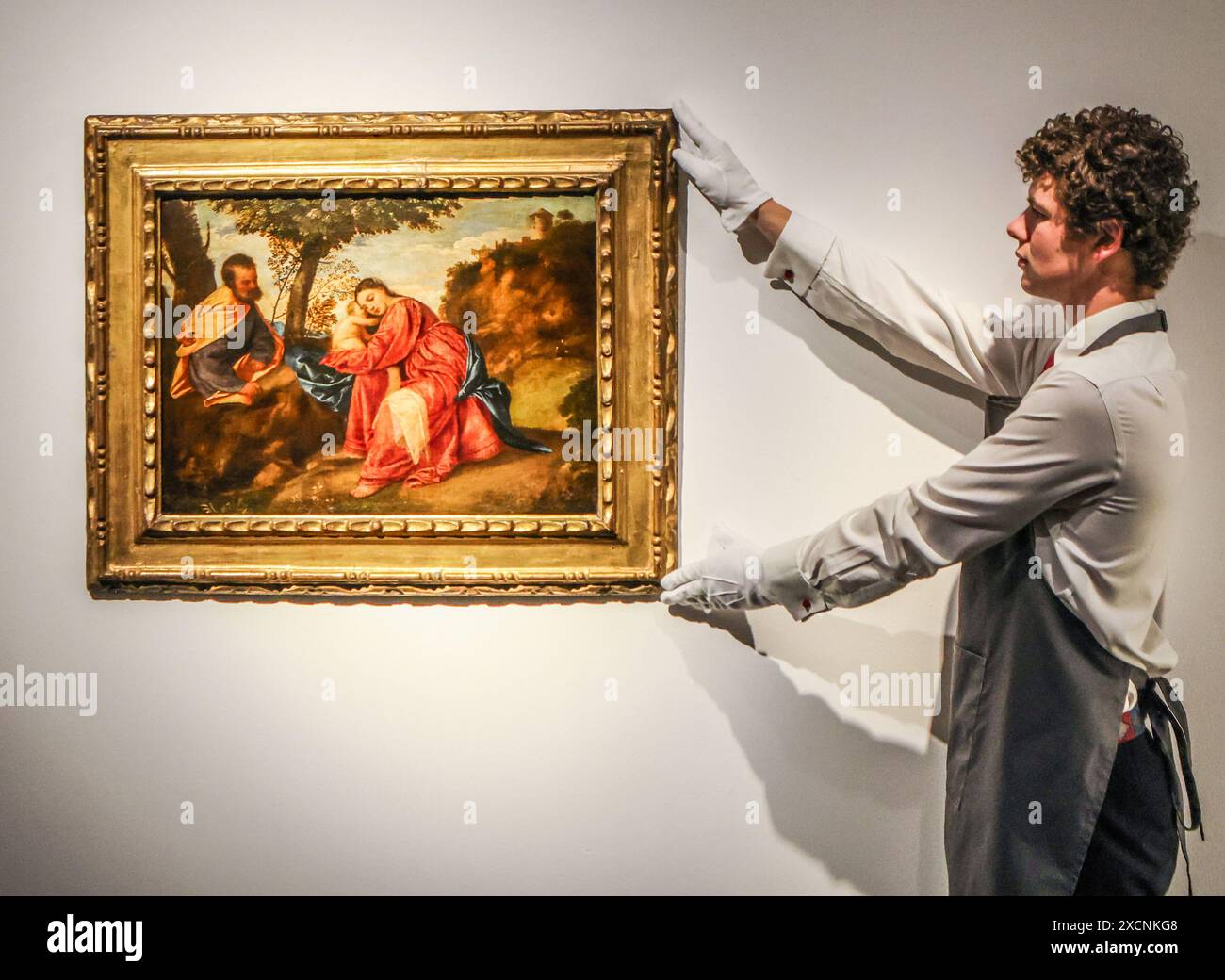 Christies London 18 giugno 2024 essendo stata di proprietà di duchi, arciduchi e imperatori del Sacro Romano Impero, fu saccheggiata da Napoleone e rubata alla fine del XX secolo  offerto da Lord Bath e dai fiduciari Longleat come parte della loro strategia di investimento a lungo termine, condurrà la vendita di Christie's Old Masters Part i a Londra il 2 luglio 2024. Prezzo stimato: £15.000.000 - 25.000.000. Crediti: Paul Quezada-Neiman/Alamy Live News Foto Stock