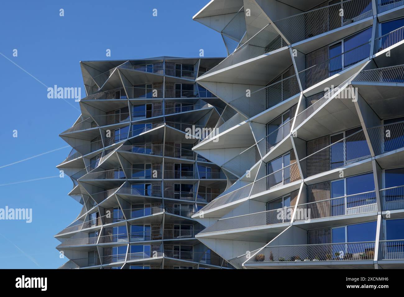 Primo piano del Cactus Towers Copenhagen, Danimarca, realizzato dagli architetti Bjarke Ingels Group, BIG. Foto Stock