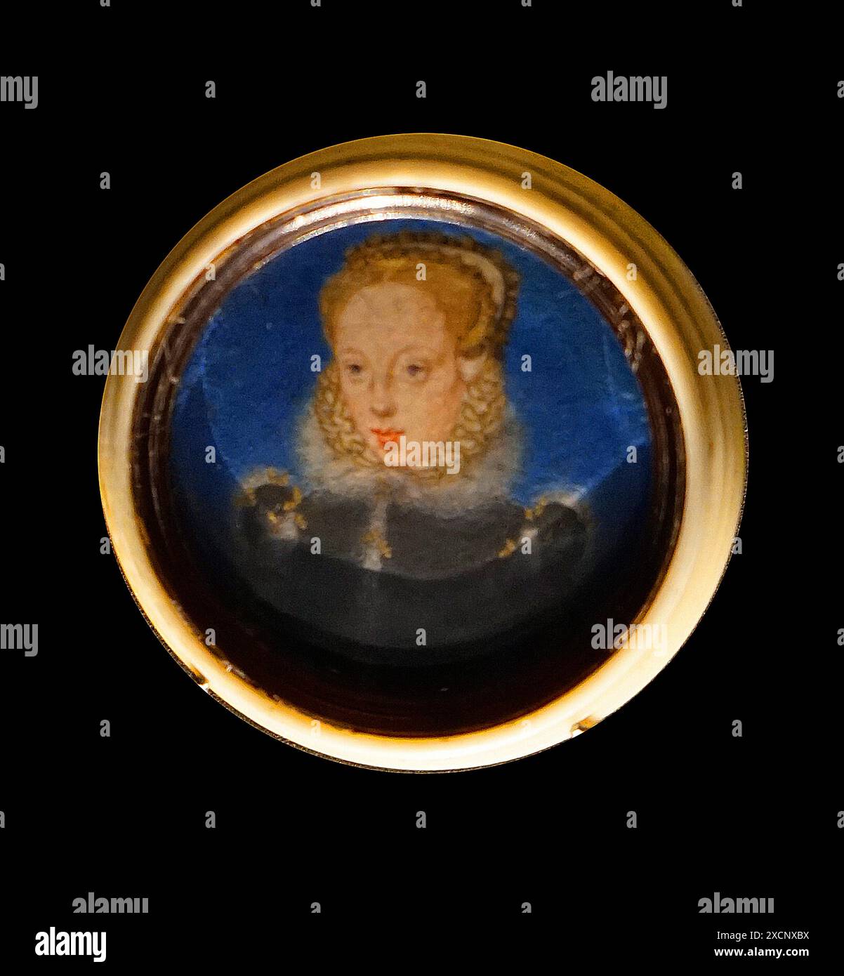 Miniatura di Lady Catherine grigio (1540-1568) da parte del Levina Teerlinc (1510-1576) una Fiamminga miniatore rinascimentale. Datata XVI Secolo Foto Stock