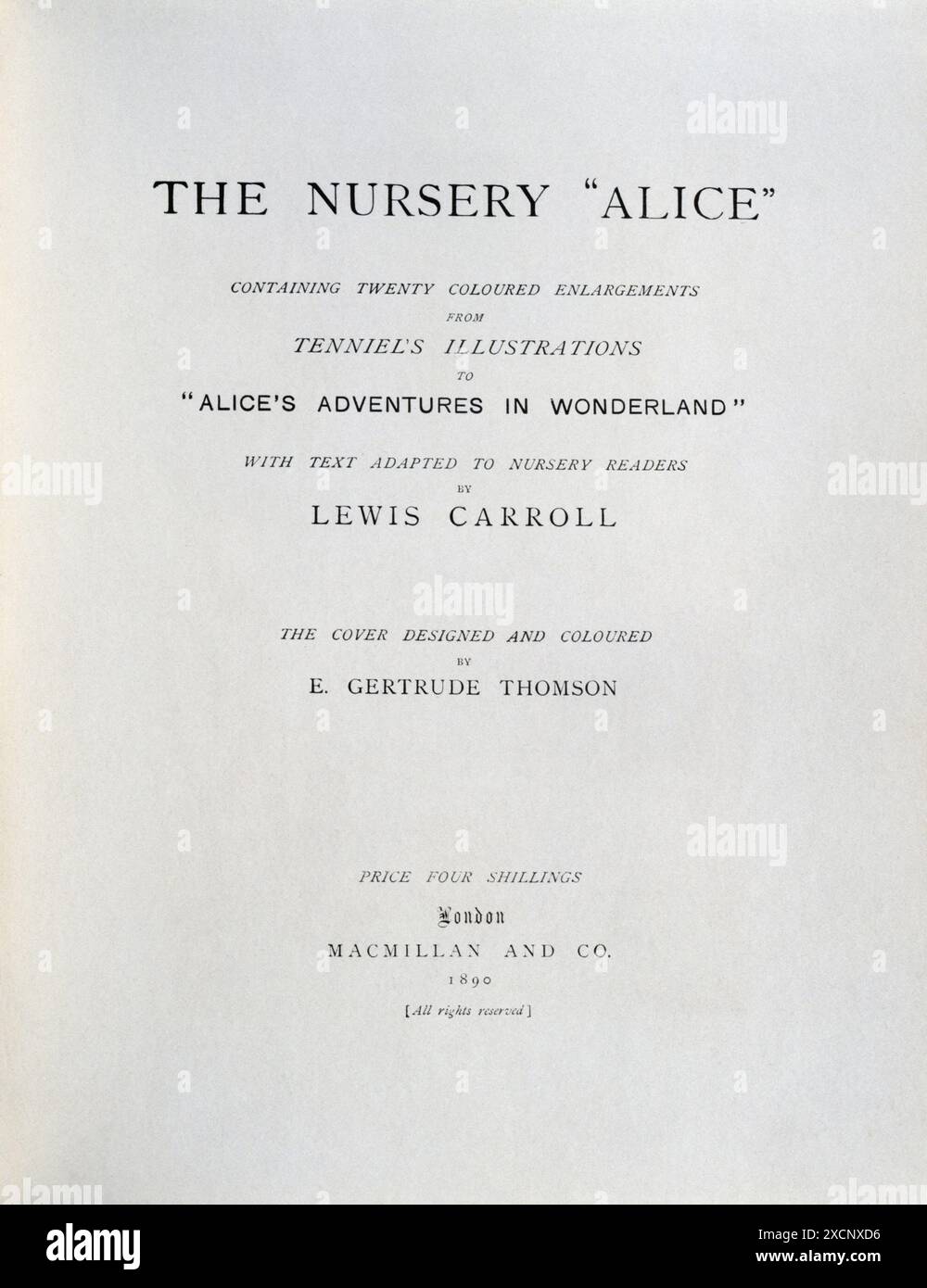Illustrazione di Tenniel, dal 1890 edizione di "Alice nel paese delle meraviglie" da Lewis Carroll. Foto Stock