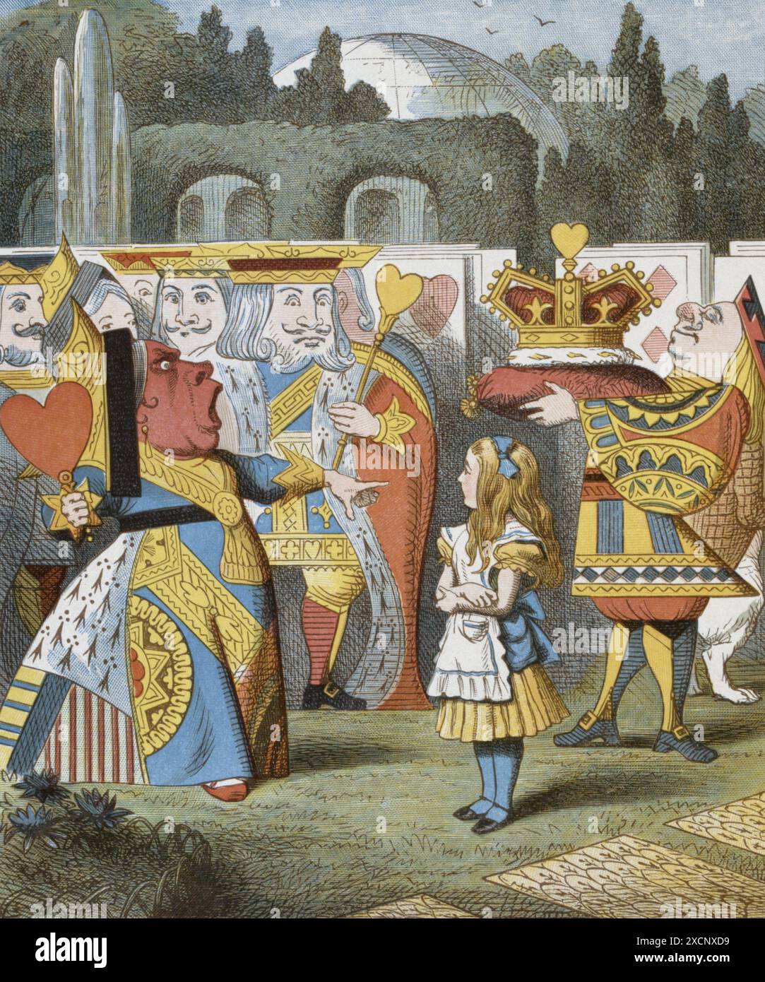 Illustrazione di Tenniel, dal 1890 edizione di "Alice nel paese delle meraviglie" da Lewis Carroll. Foto Stock