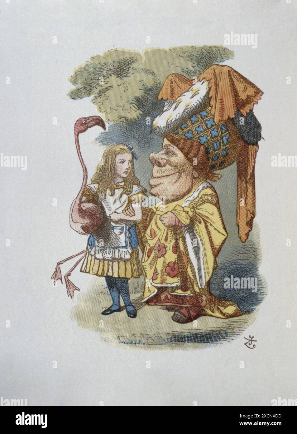 Illustrazione di Tenniel, dal 1890 edizione di "Alice nel paese delle meraviglie" da Lewis Carroll. Foto Stock
