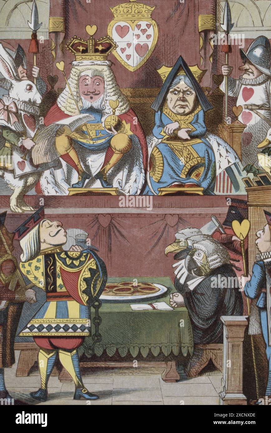 Illustrazione di Tenniel, dal 1890 edizione di "Alice nel paese delle meraviglie" da Lewis Carroll. Foto Stock