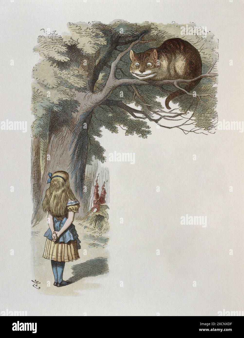 Illustrazione di Tenniel, dal 1890 edizione di "Alice nel paese delle meraviglie" da Lewis Carroll. Foto Stock