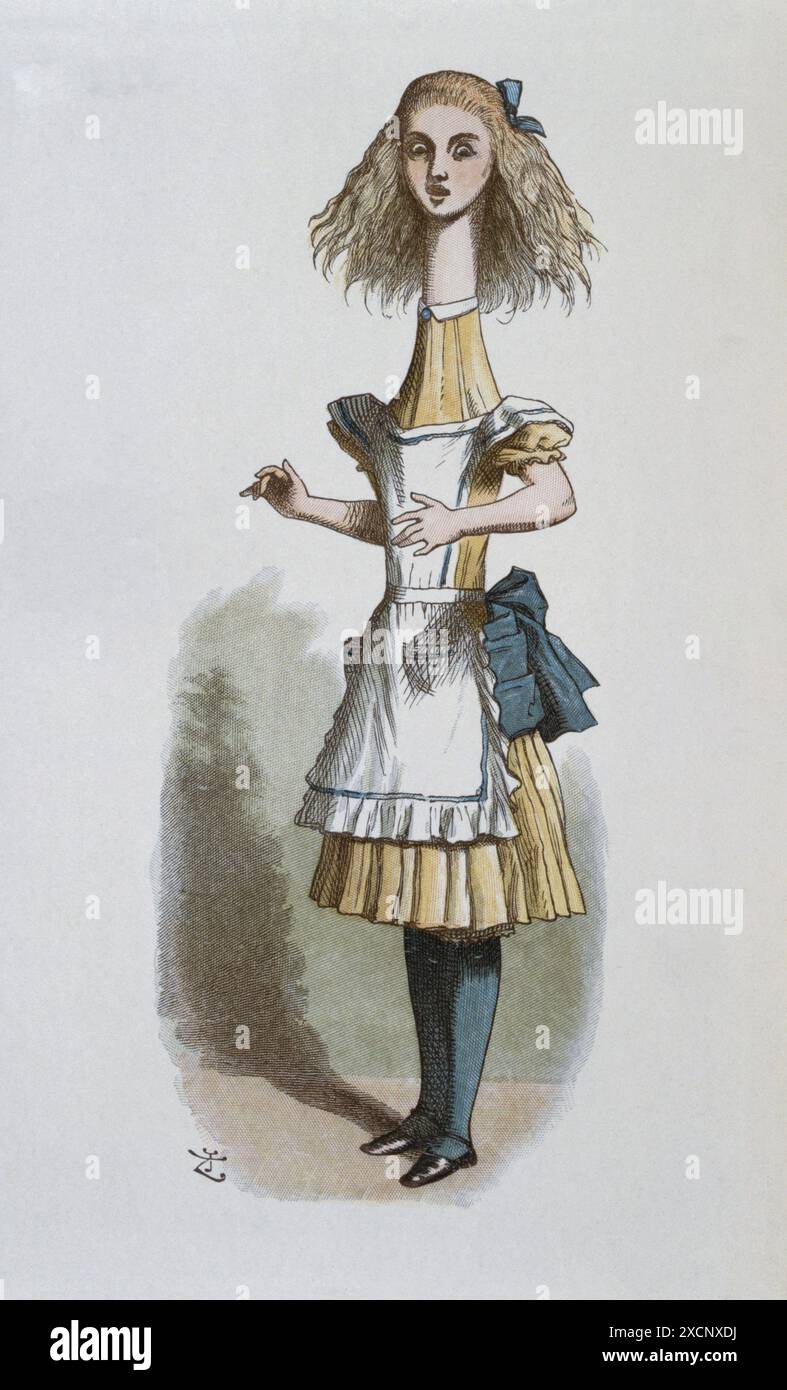 Illustrazione di Tenniel, dal 1890 edizione di "Alice nel paese delle meraviglie" da Lewis Carroll. Foto Stock