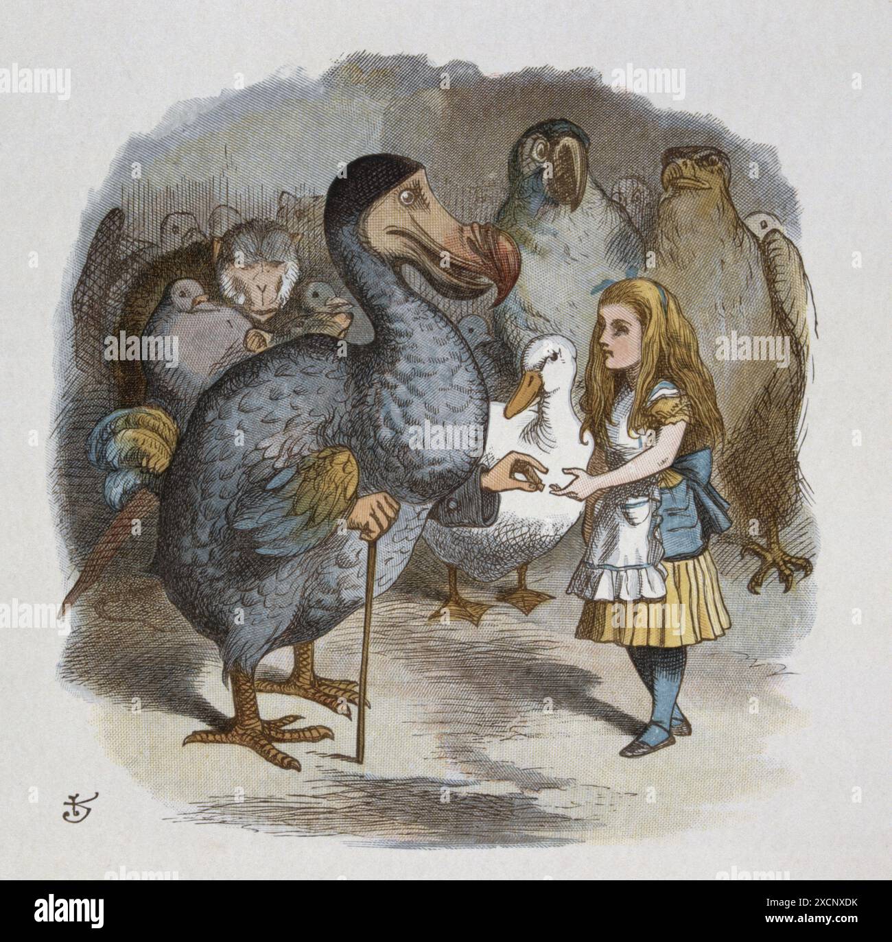 Illustrazione di Tenniel, dal 1890 edizione di "Alice nel paese delle meraviglie" da Lewis Carroll. Foto Stock