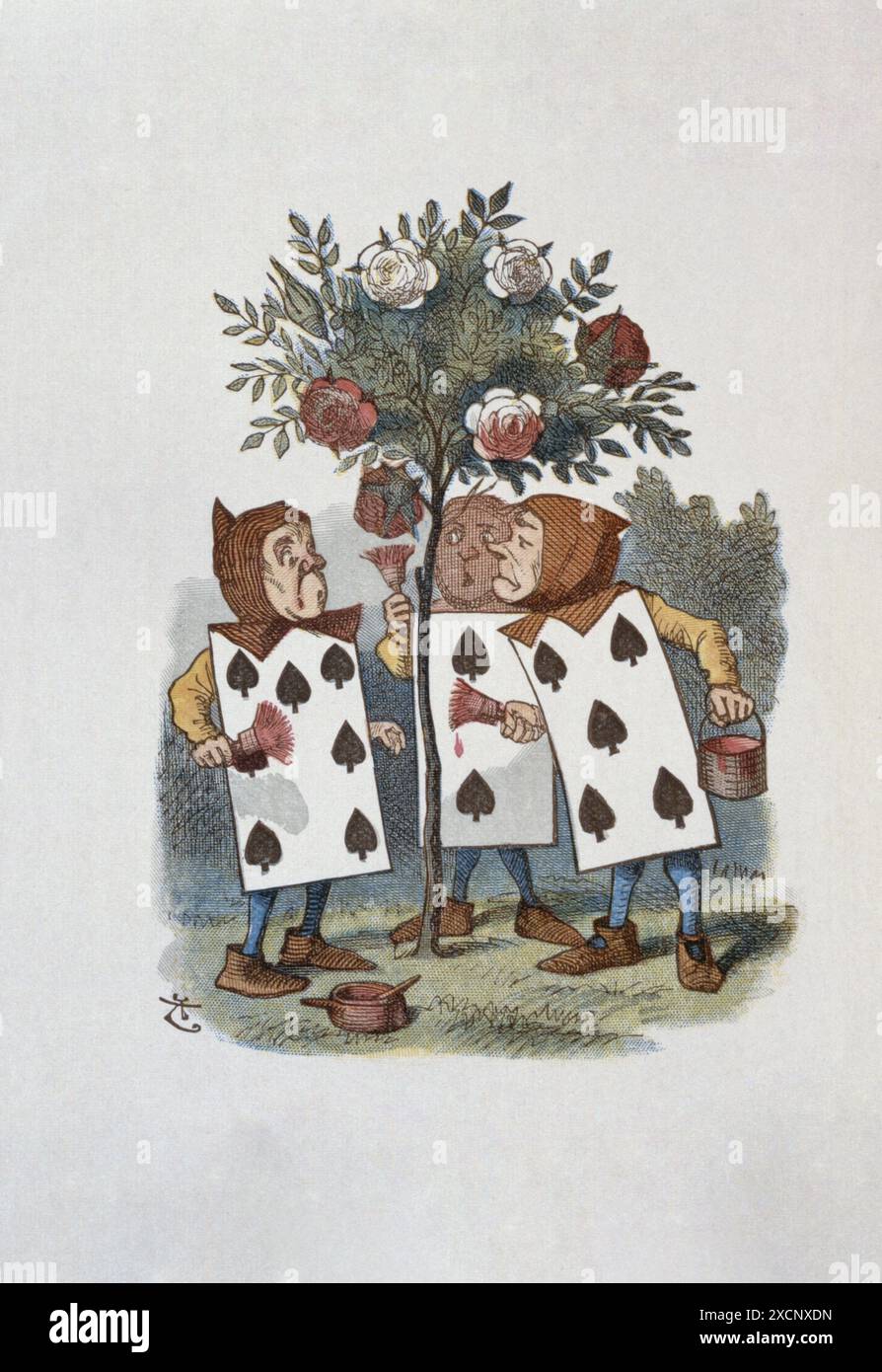 Illustrazione di Tenniel, dal 1890 edizione di "Alice nel paese delle meraviglie" da Lewis Carroll. Foto Stock