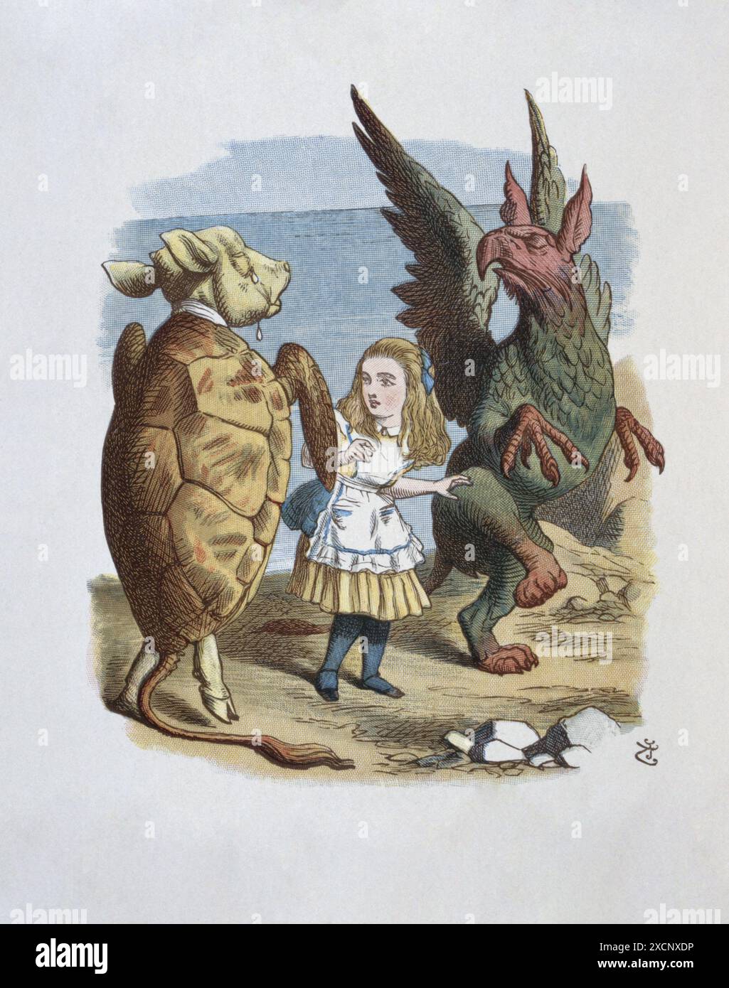 Illustrazione di Tenniel, dal 1890 edizione di "Alice nel paese delle meraviglie" da Lewis Carroll. Foto Stock