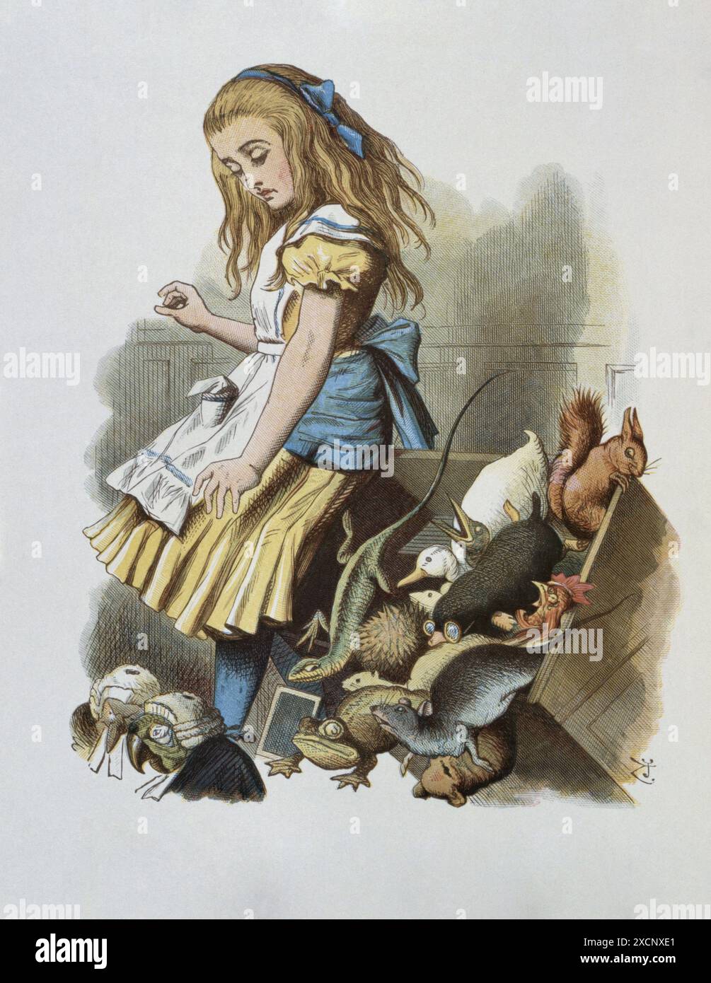 Illustrazione di Tenniel, dal 1890 edizione di "Alice nel paese delle meraviglie" da Lewis Carroll. Foto Stock