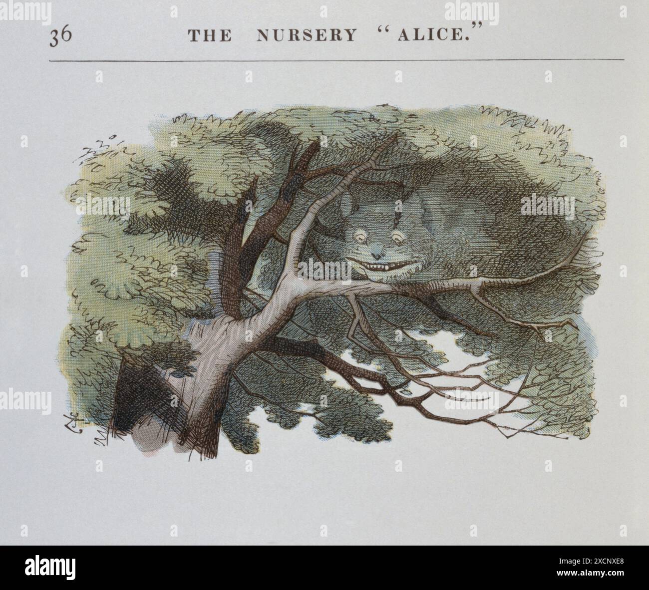 Illustrazione di Tenniel, dal 1890 edizione di "Alice nel paese delle meraviglie" da Lewis Carroll. Foto Stock