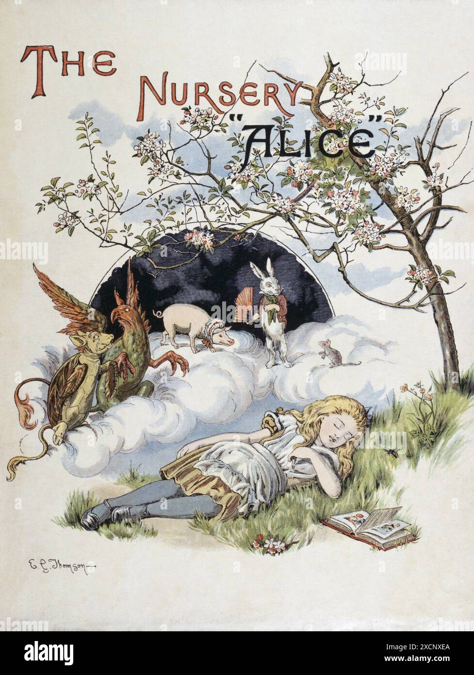 Illustrazione di Tenniel, dal 1890 edizione di "Alice nel paese delle meraviglie" da Lewis Carroll. Foto Stock