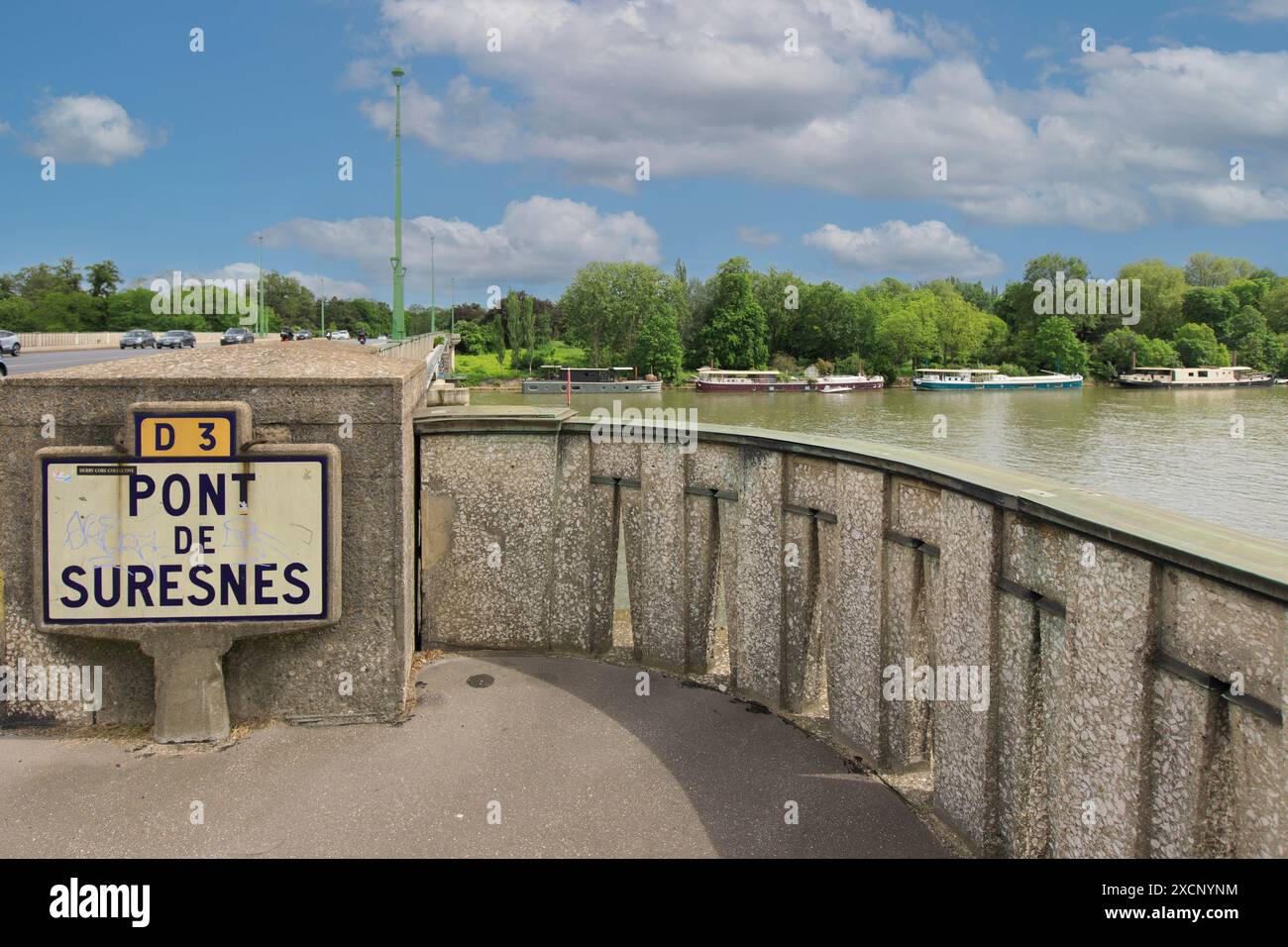 Francia, regione Ile de France, dipartimento Hauts de Seine, Suresnes, Pont de Suresnes Foto Stock