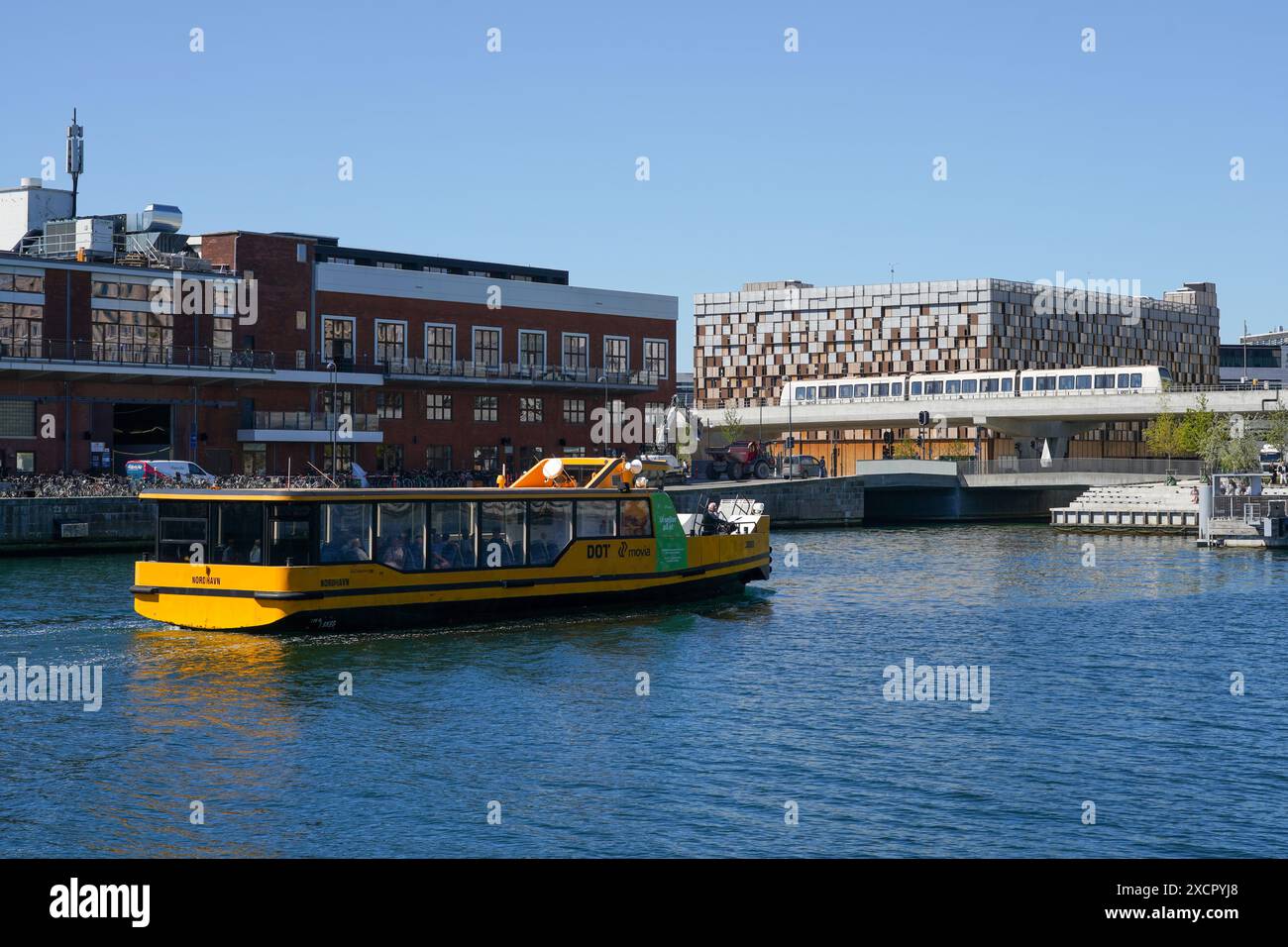 Traghetto per Copenaghen nel porto di Copenaghen, Danimarca Foto Stock