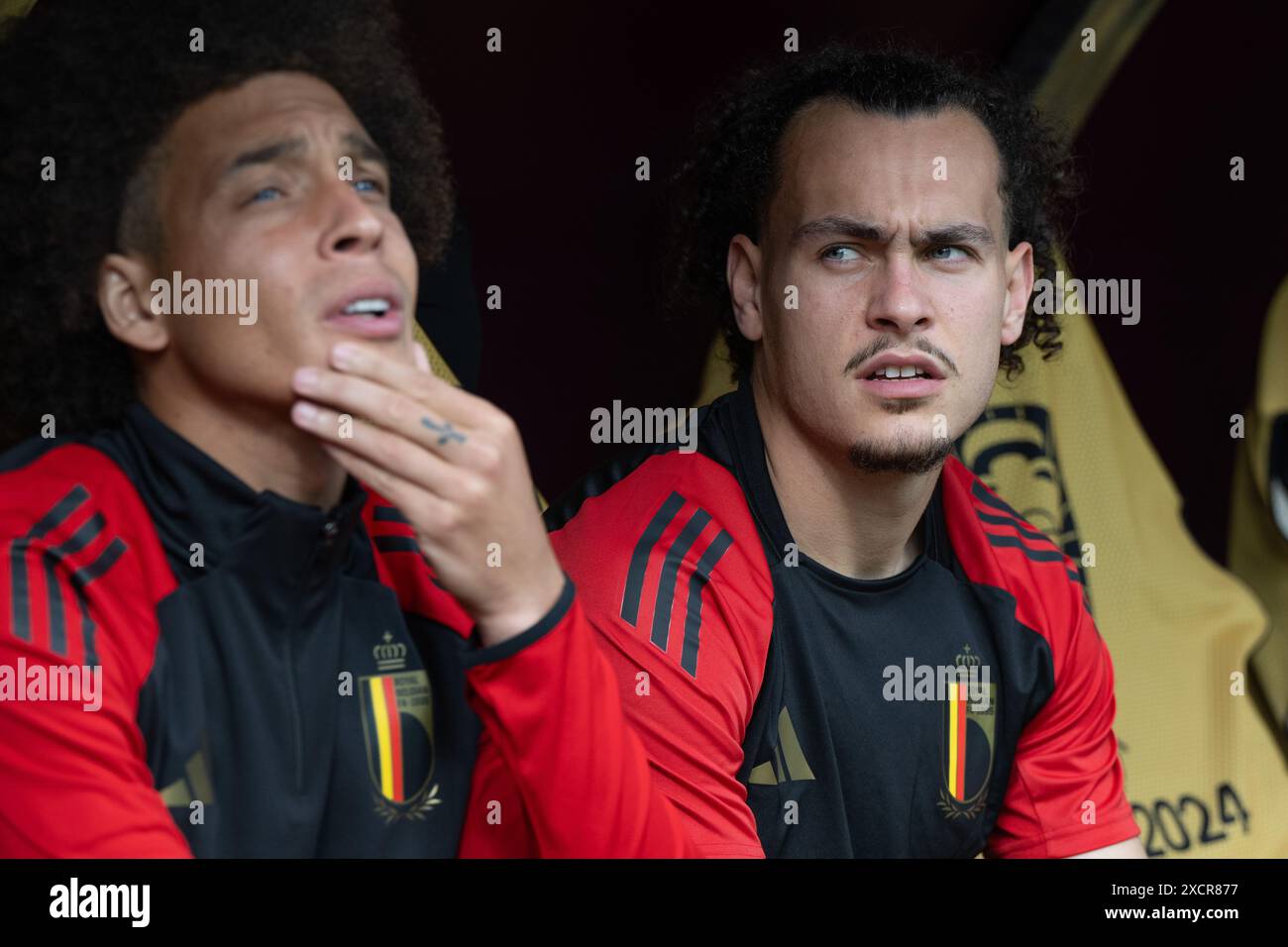Francoforte, Germania. 17 giugno 2024. Arthur Theate (3) del Belgio nella foto durante una partita di calcio tra le squadre nazionali del Belgio, chiamata Red Devils e Slovacchia nella prima partita del gruppo e nella fase a gironi del torneo UEFA Euro 2024, martedì 17 giugno 2024 a Francoforte, Germania . Crediti: Sportpix/Alamy Live News Foto Stock