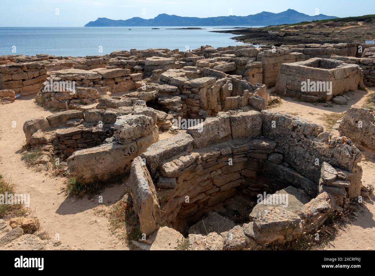 Figlio vera necropoli. Isola di Mallorca. Spagna Foto Stock