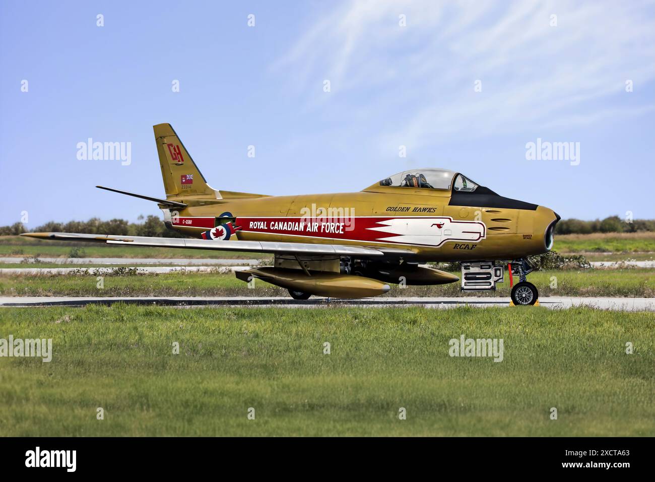 F-86 Sabre Golden Hawks Foto Stock