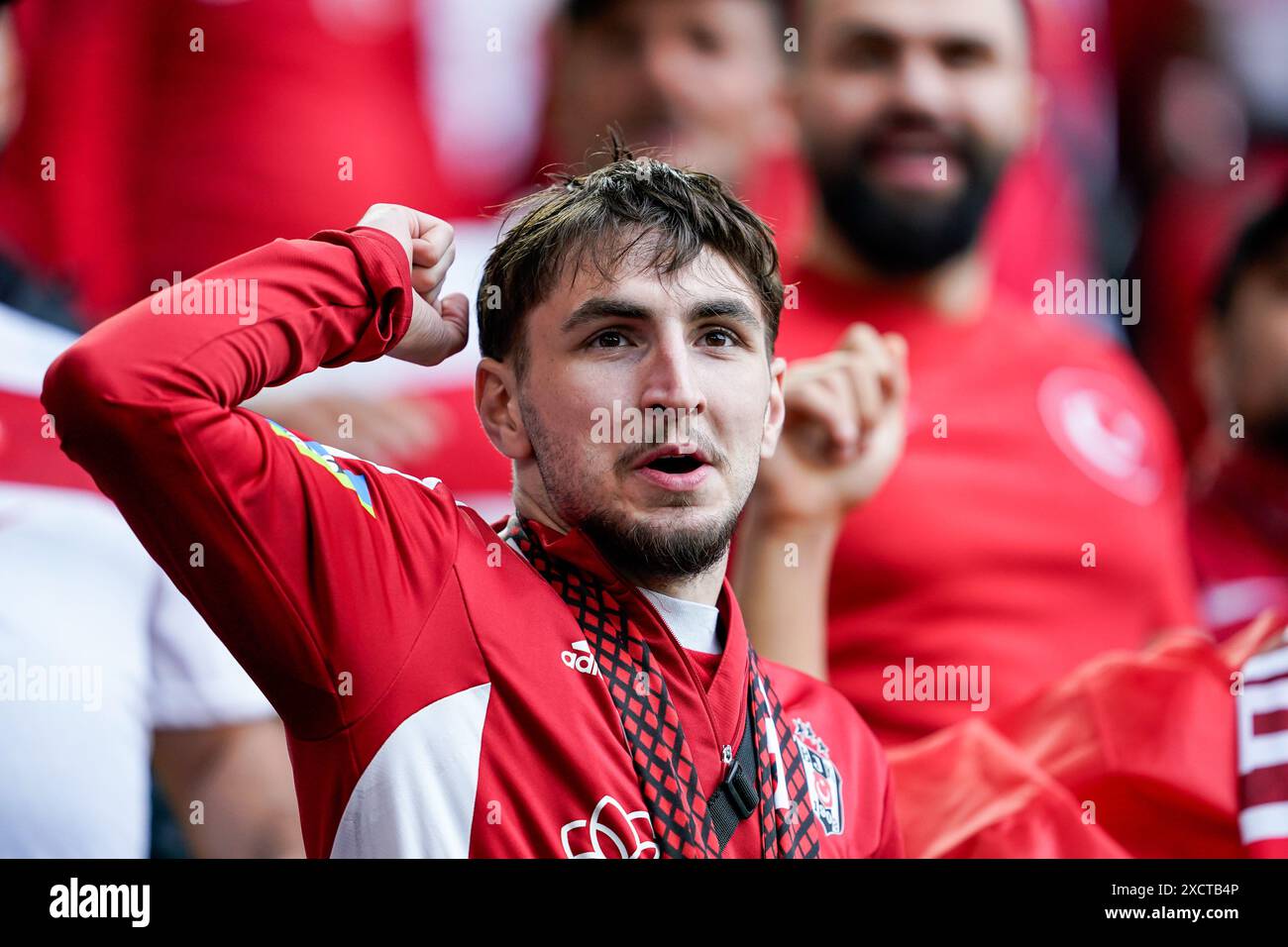 Dortmund, Germania. 18 giugno 2024. Dortmund, Germania, 18 giugno 2024: Tifoso di Turkiye durante la partita di calcio UEFA EURO 2024 Germania gruppo F tra Turkiye e Georgia al BVB Stadion Dortmund, Germania. (Daniela Porcelli/SPP) credito: SPP Sport Press Photo. /Alamy Live News Foto Stock