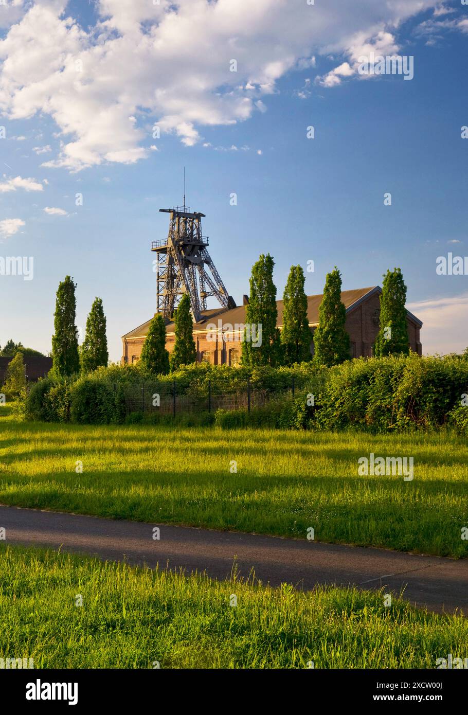 Parco Gneisenau con sala macchine e Tomson Bock Pithead, Germania, Renania settentrionale-Vestfalia, Ruhr area, Dortmund Foto Stock
