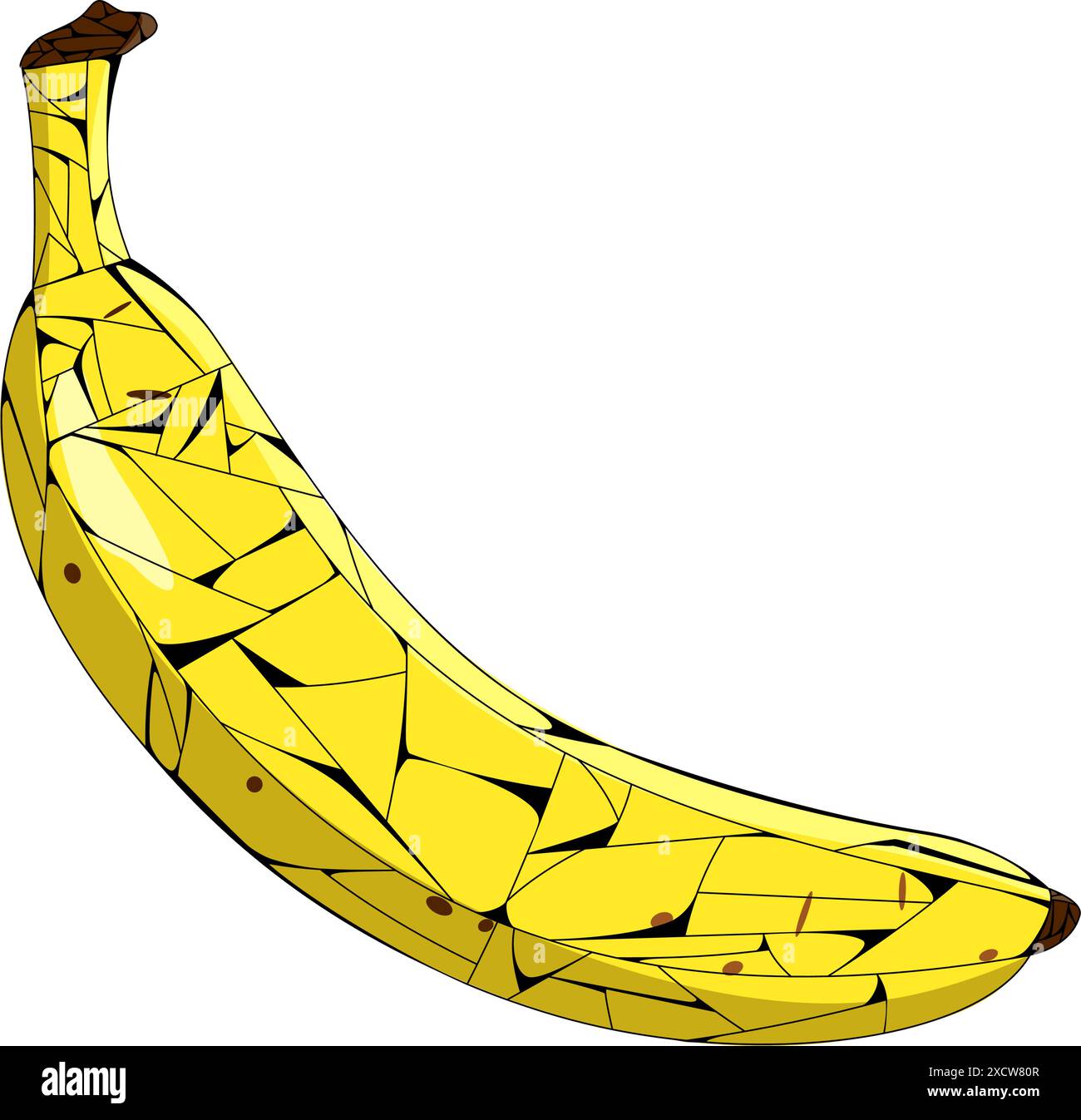 Illustrazione vettoriale con tecnica a banana in vetro colorato Illustrazione Vettoriale