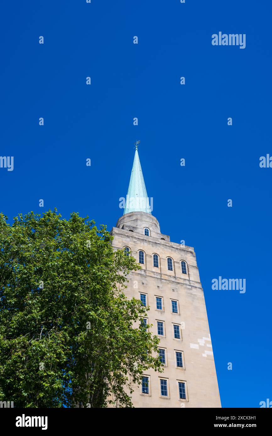 Nuffield Collage Library Tower, Nuffield College, University of Oxford, Oxford, Oxfordshire, Inghilterra, Regno Unito, Gran Bretagna. Foto Stock