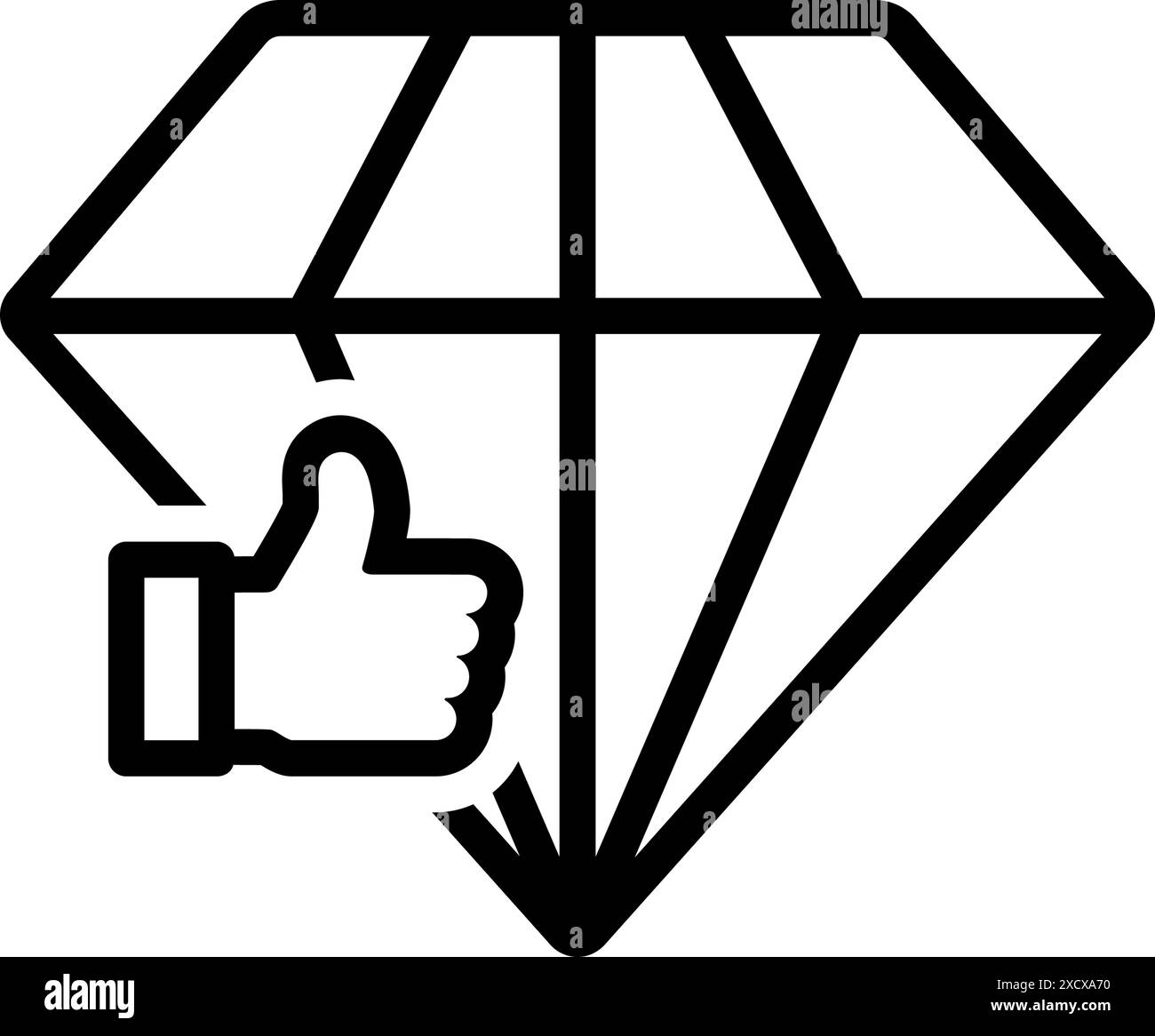 Icona per sempre, tipo diamante Illustrazione Vettoriale