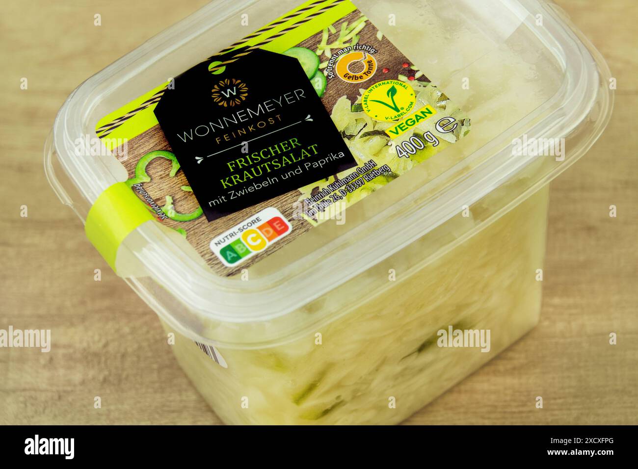 Frischer Krautsalat Feinkost von Wonnemeyer vegan Foto Stock