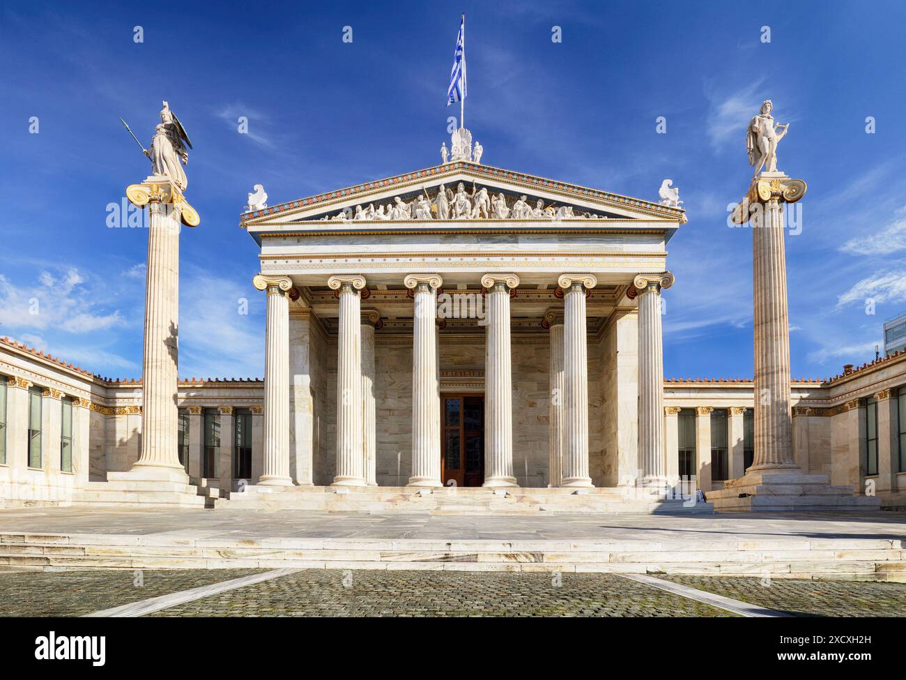 Accademia di Atene, Grecia Foto Stock