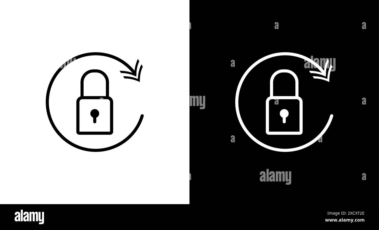 Icona di reimpostazione della password per Web, interfaccia utente e app mobili. Simbolo del simbolo dell'icona di reimpostazione della password. Illustrazione Vettoriale