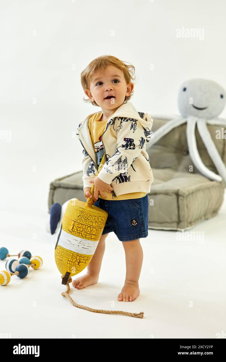 Bambino 1-2 anni, Baby, Accessori Sailor, Studio fotografico Foto Stock