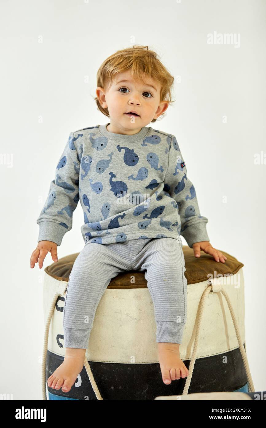 Bambino 1-2 anni, Baby, Accessori Sailor, Studio fotografico Foto Stock